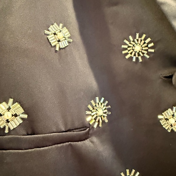 Ramy Brook Willa Black Embellished Blazer *OVERSIZED* - Picture 7 of 10